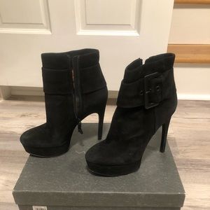 Via Spiga Black Suede Boots